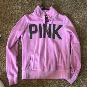 VS Pink quarter zip - lilac purple and black details